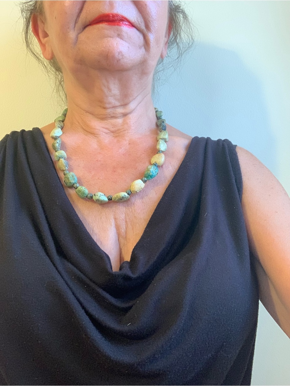 Green Turquoise Beaded Necklace - Women Jewelry
